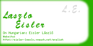 laszlo eisler business card